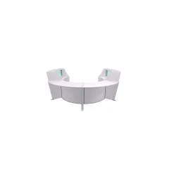 Magellan Four Unit Center ADA Reception Station with Plexiglass Panel