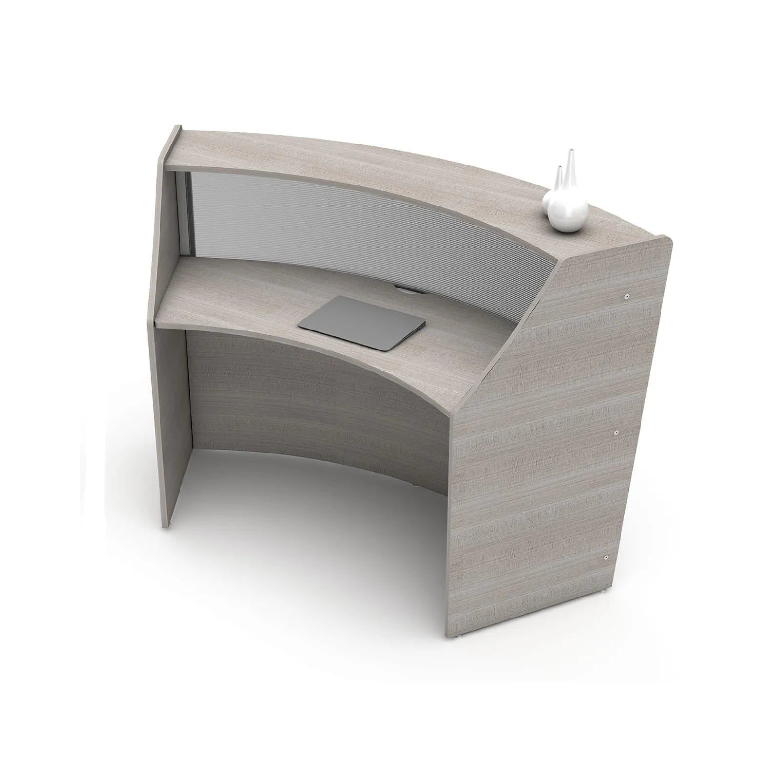 Magellan Single Reception Station with Plexiglass Panel - 69.5"W x 33.5" D