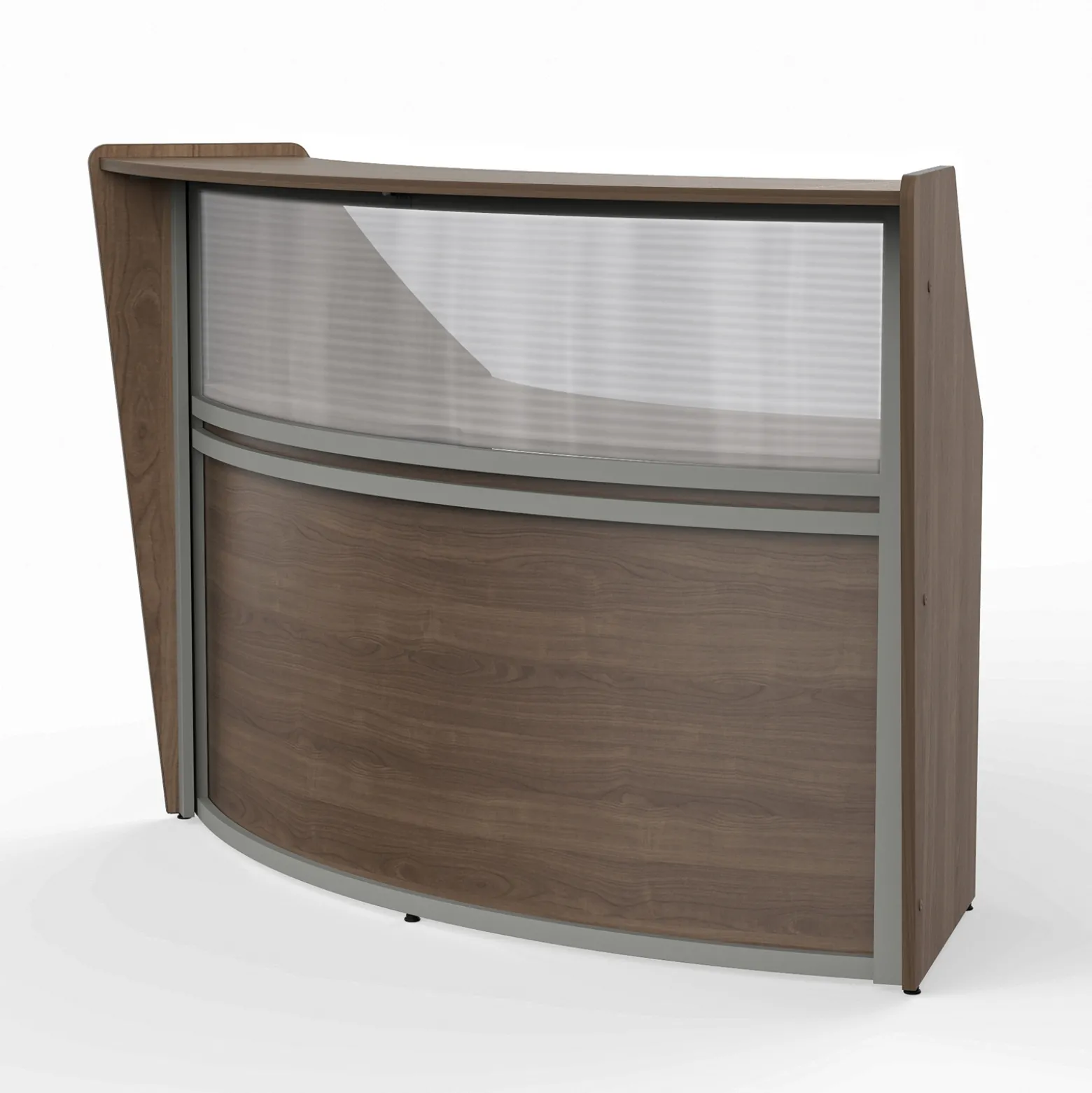 Magellan Single Reception Station with Plexiglass Panel - 69.5"W x 33.5" D