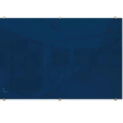 Magnetic Glass Board with Brass Mounts 4'H x 6'W