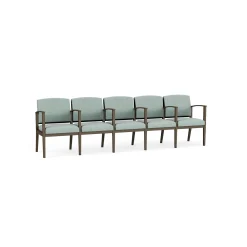 Mason Street Steel 5-Seater With Center Arms In Premium Upholstery