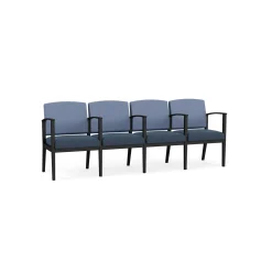 Mason Street Steel 4-Seater With Center Arms In Premium Upholstery