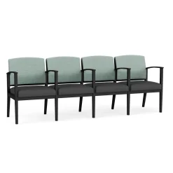 Mason Street Steel 4-Seater With Center Arms In Premium Upholstery