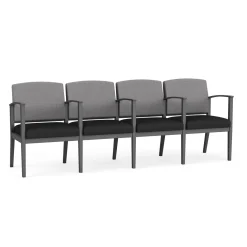 Mason Street Steel 4-Seater With Center Arms In Premium Upholstery