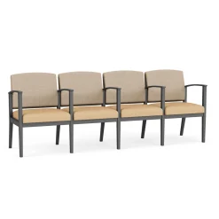 Mason Street Steel 4-Seater With Center Arms In Premium Upholstery