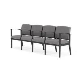 Mason Street Steel 4-Seater With Center Arms In Premium Upholstery