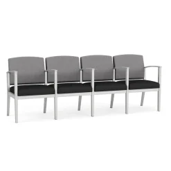 Mason Street Steel 4-Seater With Center Arms In Premium Upholstery