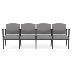 Mason Street Steel 4-Seater With Center Arms In Premium Upholstery