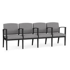 Mason Street Steel 4-Seater With Center Arms In Premium Upholstery