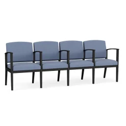 Mason Street Steel 4-Seater With Center Arms In Premium Upholstery