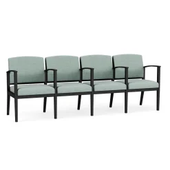 Mason Street Steel 4-Seater With Center Arms In Premium Upholstery