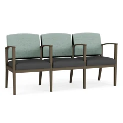 Mason Street Steel 3-Seater With Center Arms In Premium Upholstery