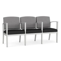 Mason Street Steel 3-Seater With Center Arms In Premium Upholstery