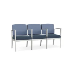 Mason Street Steel 3-Seater With Center Arms In Premium Upholstery