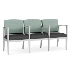 Mason Street Steel 3-Seater With Center Arms In Premium Upholstery