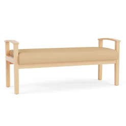 Mason Street Wood 2 Seat Bench in Standard Upholstery