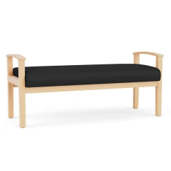 Mason Street Wood 2 Seat Bench in Standard Upholstery