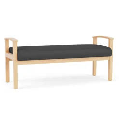 Mason Street Wood 2 Seat Bench in Standard Upholstery
