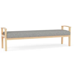 Mason Street Wood 3 Seat Bench in Standard Upholstery