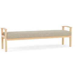 Mason Street Wood 3 Seat Bench in Standard Upholstery