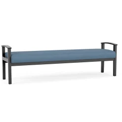 Mason Street Wood 3 Seat Bench in Standard Upholstery