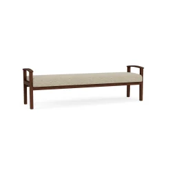 Mason Street Wood 3 Seat Bench in Standard Upholstery