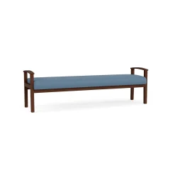Mason Street Wood 3 Seat Bench in Standard Upholstery