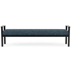Mason Street Wood 3 Seat Bench in Standard Upholstery