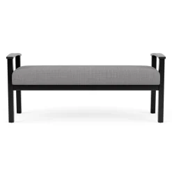 Mason Street Wood 2 Seat Bench in Premium Upholstery