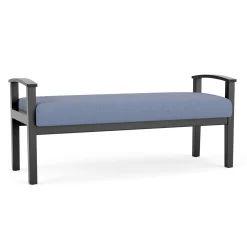 Mason Street Wood 2 Seat Bench in Premium Upholstery