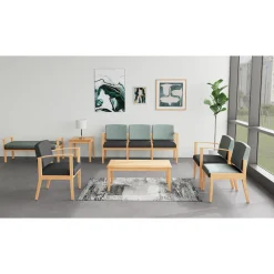 Mason Street Wood 3 Seat Sofa in Premium Upholstery
