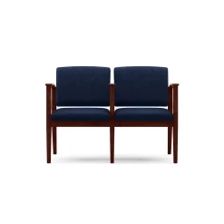 Mason Street Wood 2 Seat Sofa with Center Arm in Standard Upholstery