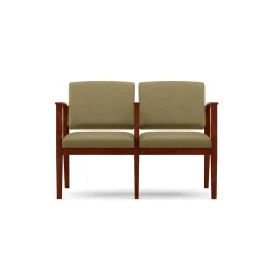 Mason Street Wood 2 Seat Sofa with Center Arm in Standard Upholstery