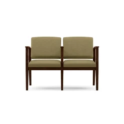 Mason Street Wood 2 Seat Sofa with Center Arm in Standard Upholstery