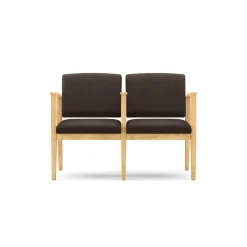 Mason Street Wood 2 Seat Sofa with Center Arm in Standard Upholstery