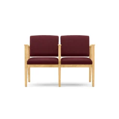 Mason Street Wood 2 Seat Sofa with Center Arm in Standard Upholstery