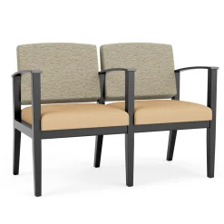 Mason Street Wood 2 Seat Sofa with Center Arm in Standard Upholstery