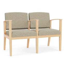 Mason Street Wood 2 Seat Sofa with Center Arm in Standard Upholstery