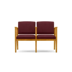 Mason Street Wood 2 Seat Sofa with Center Arm in Standard Upholstery