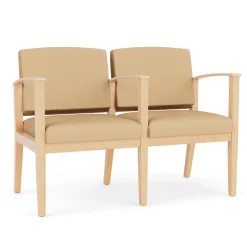 Mason Street Wood 2 Seat Sofa with Center Arm in Standard Upholstery