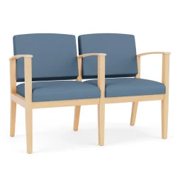 Mason Street Wood 2 Seat Sofa with Center Arm in Standard Upholstery