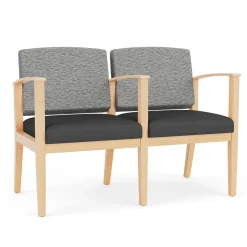 Mason Street Wood 2 Seat Sofa with Center Arm in Standard Upholstery