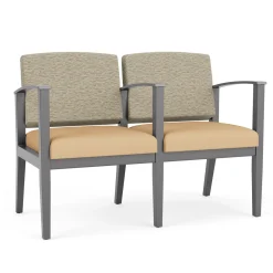 Mason Street Wood 2 Seat Sofa with Center Arm in Standard Upholstery