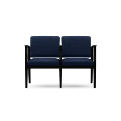 Mason Street Wood 2 Seat Sofa with Center Arm in Standard Upholstery