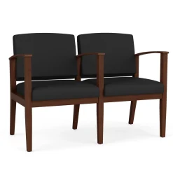 Mason Street Wood 2 Seat Sofa with Center Arm in Standard Upholstery