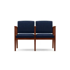 Mason Street Wood 2 Seat Sofa with Center Arm in Standard Upholstery