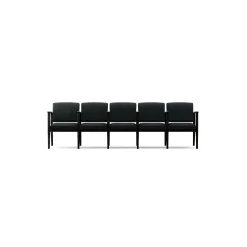 Mason Street Wood 5 Seat Sofa with Center Arms in Premium Upholstery