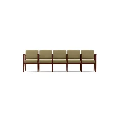Mason Street Wood 5 Seat Sofa with Center Arms in Standard Upholstery