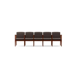 Mason Street Wood 5 Seat Sofa with Center Arms in Standard Upholstery