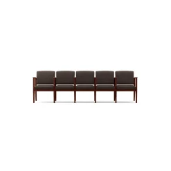 Mason Street Wood 5 Seat Sofa with Center Arms in Standard Upholstery